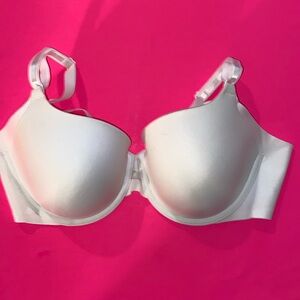 Warners Push Up Slightly Padded White Bra Size 34C